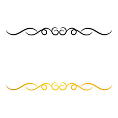 Elegant black and gold ornamental separators