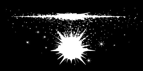 
Star burst with sparkles-Vector magic white rays glow light effect isolated on transparent black background. Christmas design element
