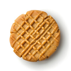 Round Cookie with Crisscross Pattern