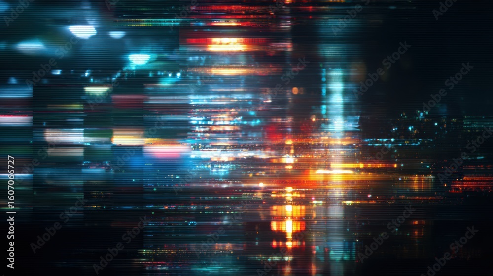 Poster abstract light reflections create a stunning visual effect, embodying speed and innovation in a dyna