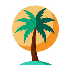 vector illustration of a tropical island