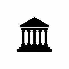 creative details Greek Temple Icon Vector Illustration