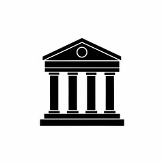 Fototapeta premium creative details Greek Temple Icon Vector Illustration