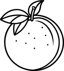 Simple Fruit Icons Vector in Ink Line Art Style for Botanical and Packaging Design, Fruit Icons Ink Line Drawing, Black and White Fruit Icon Sketch, Minimal Fruit Icon Vector