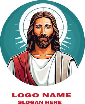 Jesus resucitado logo vector white background .