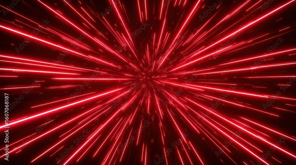 Poster an abstract burst of red light creating a dynamic and energetic visual effect, perfect for backgroun