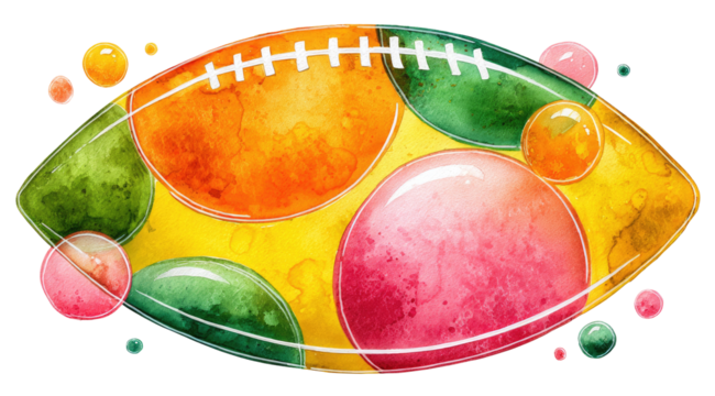 Colorful abstract football