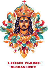 Espiritu santo logo vector white background .