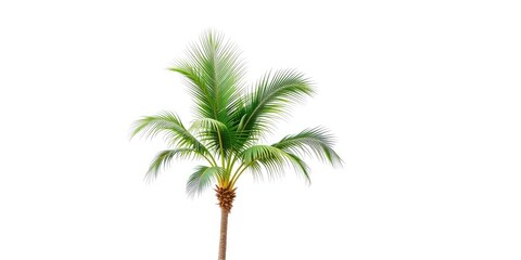 Fototapeta premium Isolated Palm Tree on Pure White Background for Design