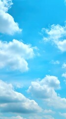 Fototapeta premium Minimalist sky gradient background, smooth transition from Pantone 12-5204TCX (晨空蓝) to 11-0601TCX (云朵白), 