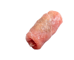 Piece of pork. Pork rolls on a white background .