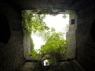 Interior of a 14th Century German City Wall Tower Ruin
