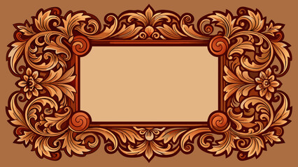 vintage gold frame on a white background