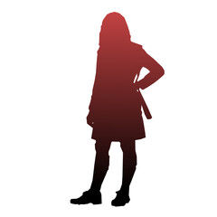 Students Silhouette Red Black Gradients