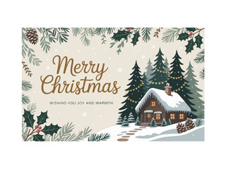 Fototapeta premium Merry Christmas event illustration vector design