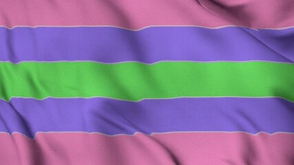 The Trigender pride flag background. Realistic Trigender pride flag waving in the wind. LGBTQ Trigender community symbol Perfect Loop 4K video. - Powered by Adobe