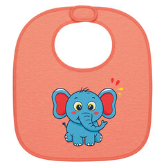 Cute blue elephant bib for babies