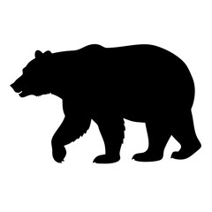 bear and polar bear logo silhouette in clean vector