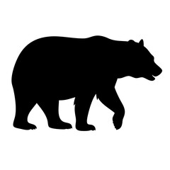 polar bear and wild bear silhouette , vector icon for wildlife-themed branding.