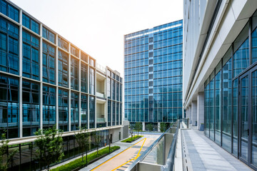 Asian commercial office real estate buildings