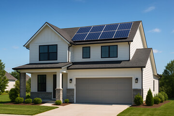 solar panels on the roof of house