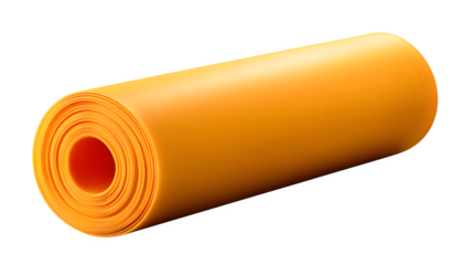 Rolled silicone baking mat cylinder isolated on transparent background