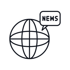 news line icon with white background vector stock illustration