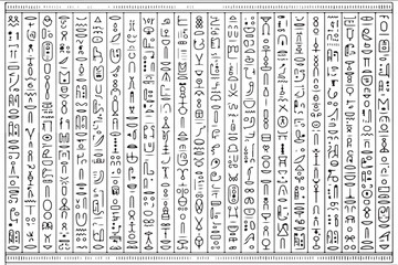 Ancient Egyptian Hieroglyphic Script hieroglyphs symbols