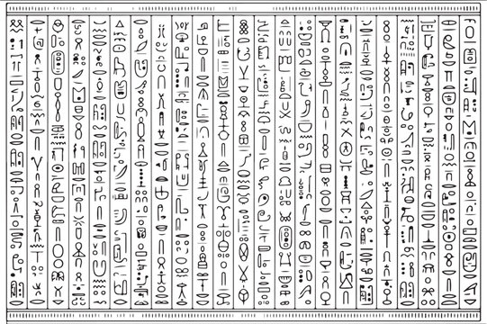 Ancient Egyptian Hieroglyphic Script hieroglyphs symbols