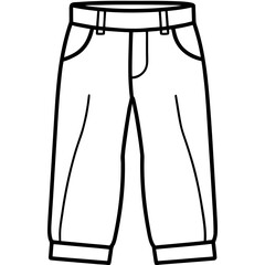 Pant Sketch – Minimal Art Vector