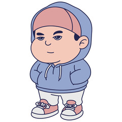 Boy Hiphop Character Illustration 