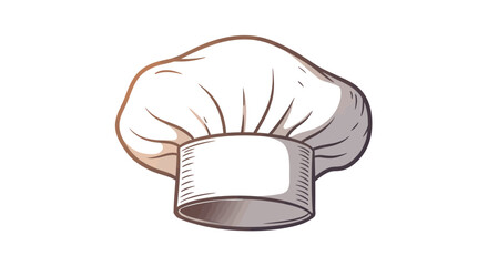 Chef hat drawing with sketch style on white background