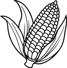 hand drawn vector illustration of corn