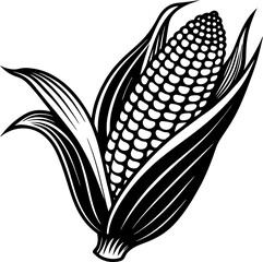corn on a white background