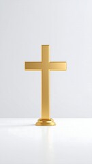 Naklejka premium Golden Cross Christian symbol of faith.