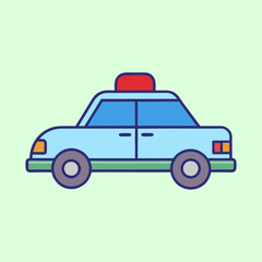vector illustration of a police car