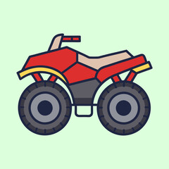 vector illustration of a quad bike