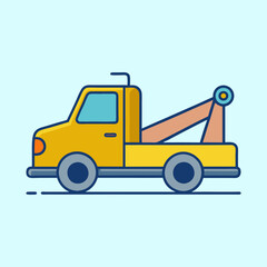 vector illustration of a tow truck