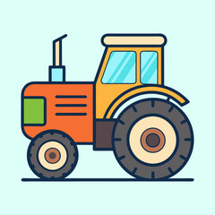 vector illustration of a tractor