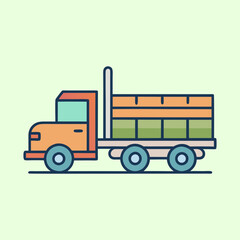 vector illustration of a  tractor trailer