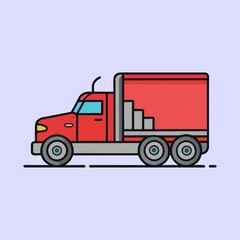 vector illustration of a  tractor trailer