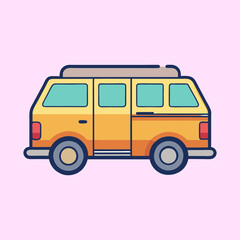 vector illustration of a van