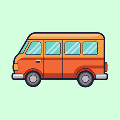 vector illustration of a van
