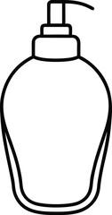 baby shampoo icon line art vector illustration on transparent background