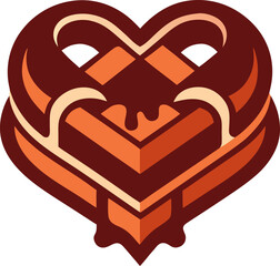 Romantic symbol made from rich chocolate.