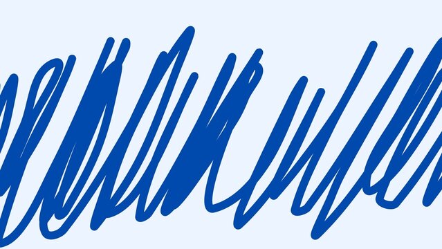 Abstract blue scribbles on a light blue background.