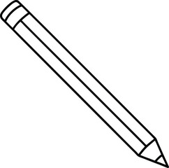 colored pencils icon line art vector illustration on transparent background