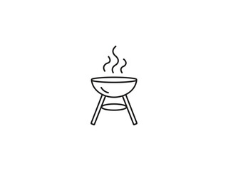 Get ready for summer fun with this grill icon for your website or marketing, imagine delicious barbecues with family and friends using this simple design.