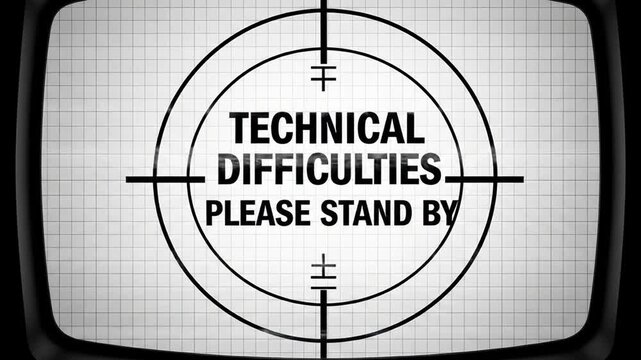Vintage television technical difficulties