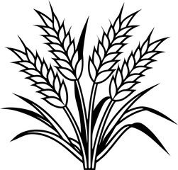 Obraz premium wheat ears isolated on white